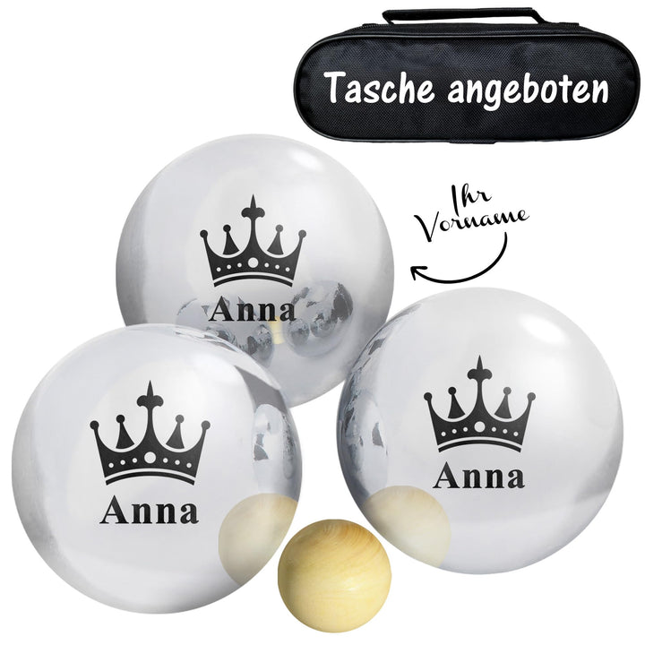 KDO MAGIC - Boccia Kugeln personalisiert - 3 Kugeln 720g - Pétanque - Kostenlose Tasche - Geschenkid