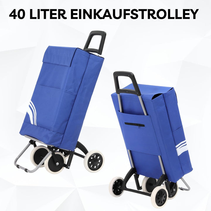 40Liter Wasserabweisender Trolley Einkaufstrolley Klappbar, Shopping Trolley, Einkaufswagen Faltbar,