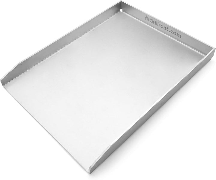 Edelstahl Grillplatte | Plancha 40x30cm - Universalgrösse | 4mm Massiv - Made in Germany, 40x30cm -