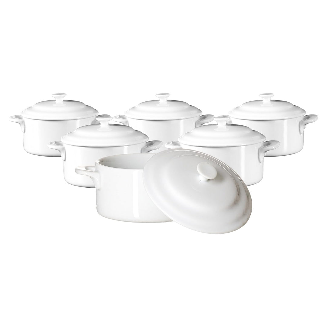 Ritzenhoff &amp; Breker Bianco Mini-Terrine 10 x 5,2 cm 6er Set, Weiss | Porzellan, Spülmaschinenfest &amp;