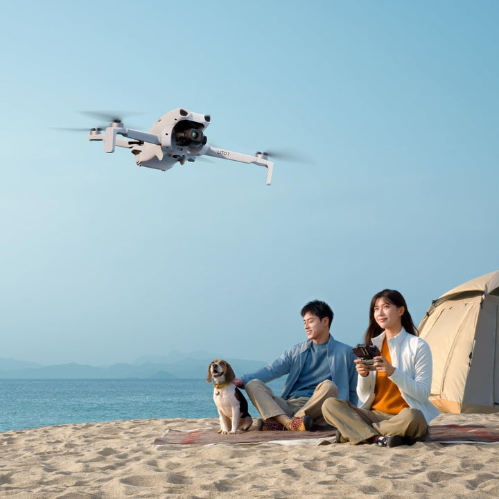 DJI Lito 1 Combo mit zwei Akkus mit DJI RC-N3, Drohne mit 4K Kamera für Einsteiger, Hinderniserkennu