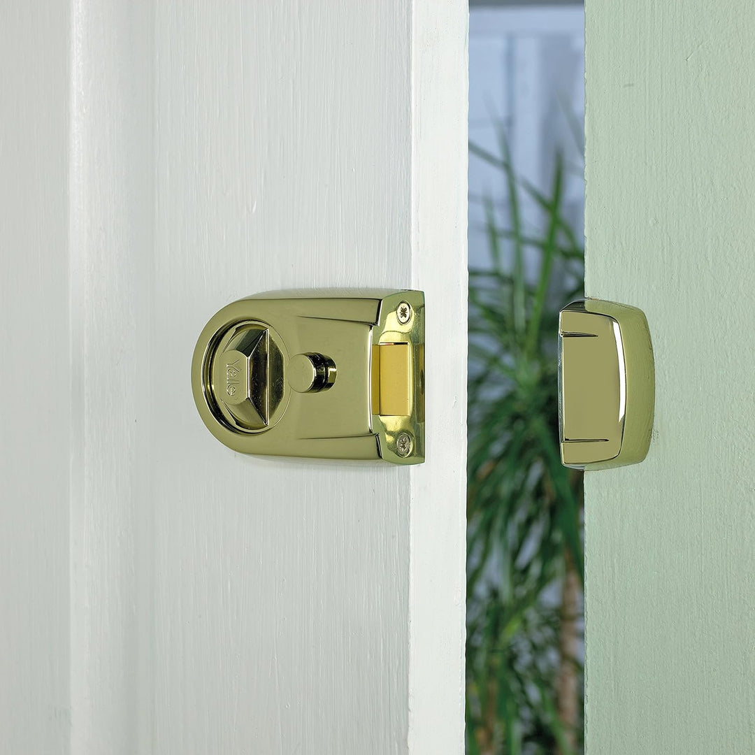 Yale Locks Y3 Nightlatch Modern Brasslux Modern 60 mm Messing-finish, Modern 60 mm Messing-finish