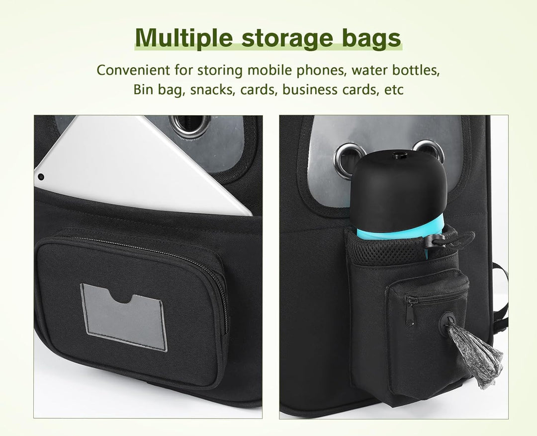 pecute Hunderucksack XL, Erweiterbar Faltbar, Katzenrucksack Grosse Katzen mit Anti-offener Reissver