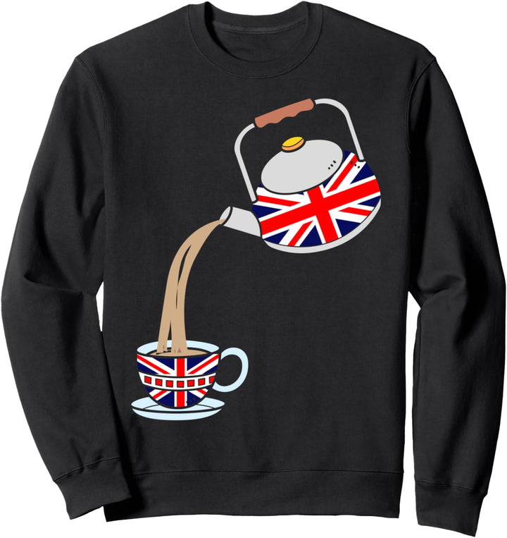 Union Jack Flagge des Vereinigten Königreichs mit Teekanne Sweatshirt