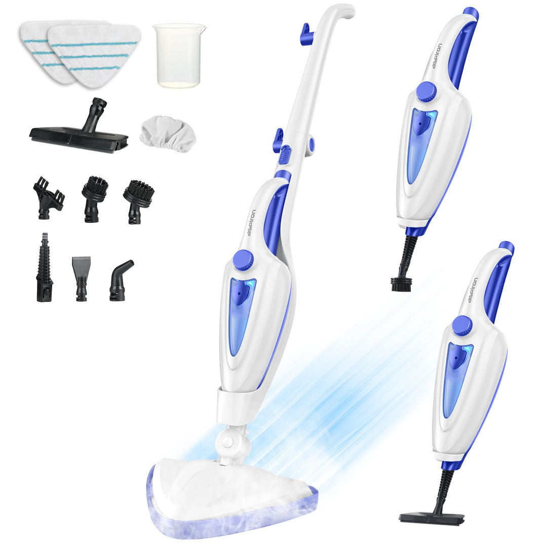12-in-1 Dampfreiniger Bodenreiniger, 1500W Steam Mop mit Handgerät, 15 Sek. Schnellaufheizung, 30g/m