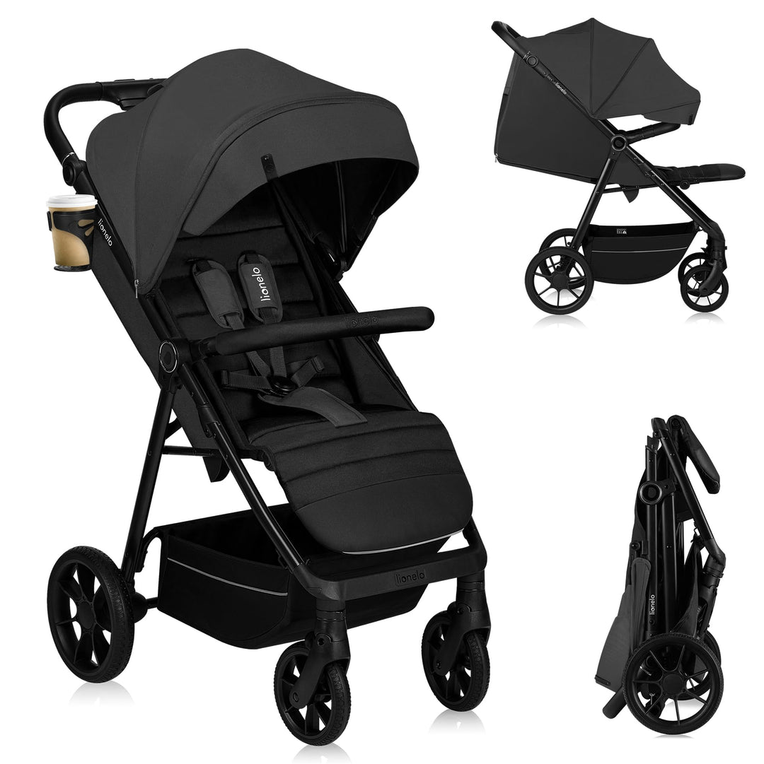 LIONELO MIRA Buggy bis zu 22 kg von 6 Monaten bis 4 Jahren Schwenkbare 360° Räder Volle Stossdämpfun