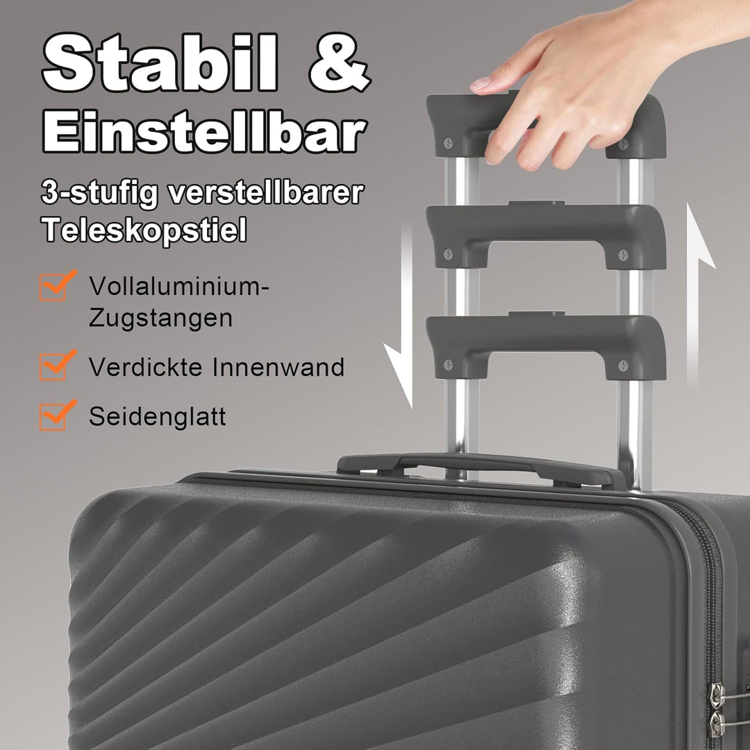 Joyway Kofferset 6tlg Hartschale Leicht mit 4 Rollen und TSA-Schloss Der Gepäcksets Enthält 1 Multif