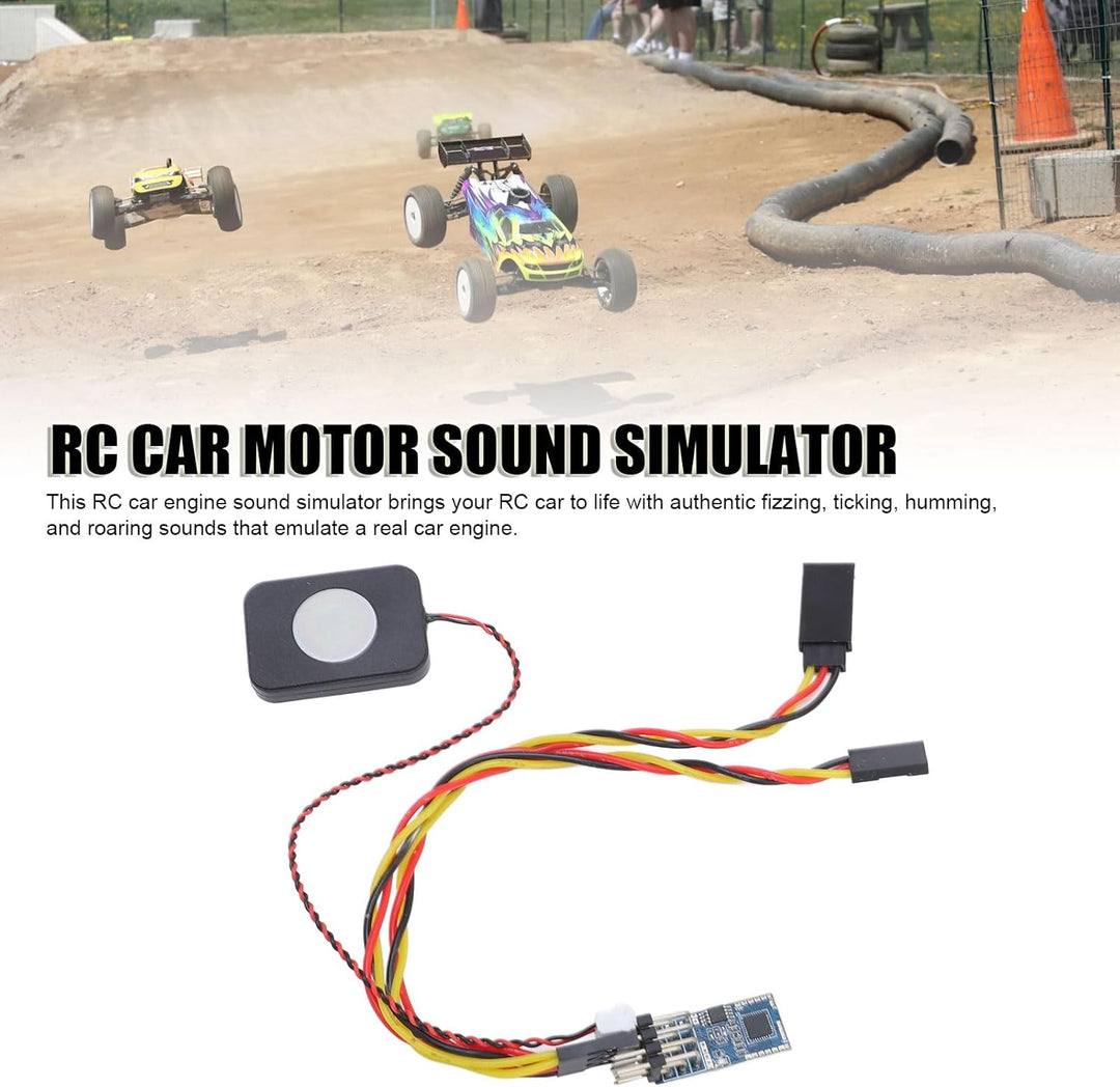 GOWENIC RC Car Engine Sound Simulator Lebensechtes Soundeffektmodul für 1/24 1/18 RC Crawler Benzinv