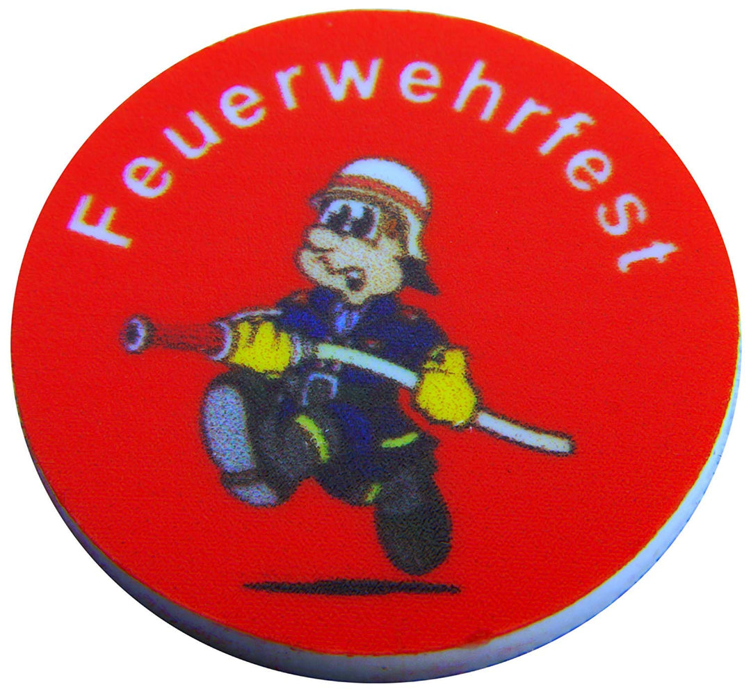 1000 Einkaufswagenchips P12 Feuerwehrfest Pfandmarken verschiedene Motive, auch mit eigenem Wunschte