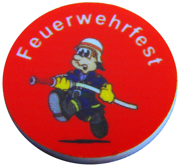 1000 Einkaufswagenchips P12 Feuerwehrfest Pfandmarken verschiedene Motive, auch mit eigenem Wunschte