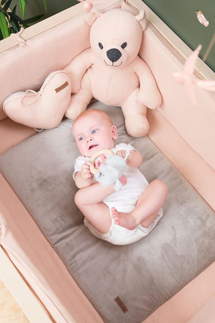 BO BABY'S ONLY - Laufgittereinlage Classic - Gestrickte Krabbeldecke für Baby - Aus Baumwolle - 75x9