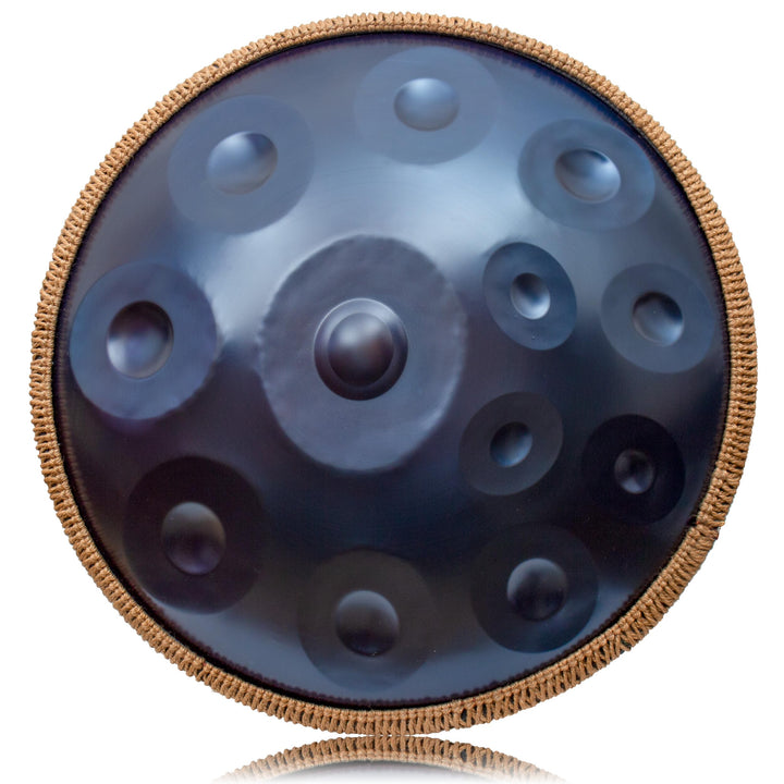 LOMUTY Handpan Drum 12 Töne 22 Zoll Stahltrommel in D-Moll Kurd 432 HZ Steel Tongue Drum mit weicher