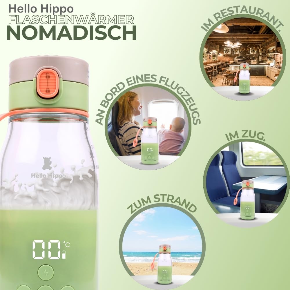 Flaschenwärmer Nomade 300 ml – kabellos, wiederaufladbarer USB-Akku, Auto – Temperatur verstellbar 3