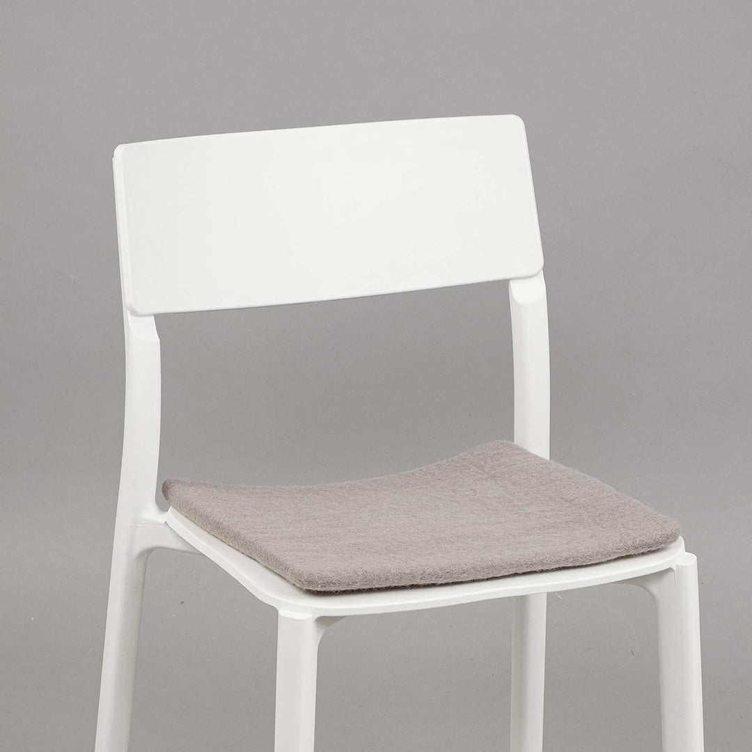 myfelt Flache Filz Sitzauflage, Filz Stuhlauflage - Luis - quadratisch, 36x36 cm, Grau, Grau