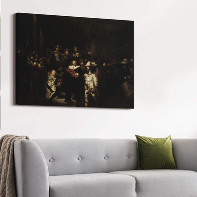 PICANOVA – Rembrandt – The Night Watch 100x75cm – Bild auf Leinwand – Premium Kunstdruck Auf 2cm Hol