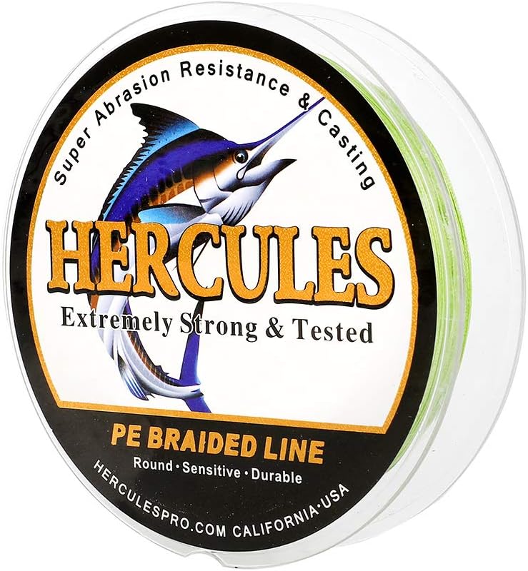 HERCULES Super Cast 100m - 2000m Yards Geflochtene Angelschnur 10lb - 300lb Test für Salzwasser Süss