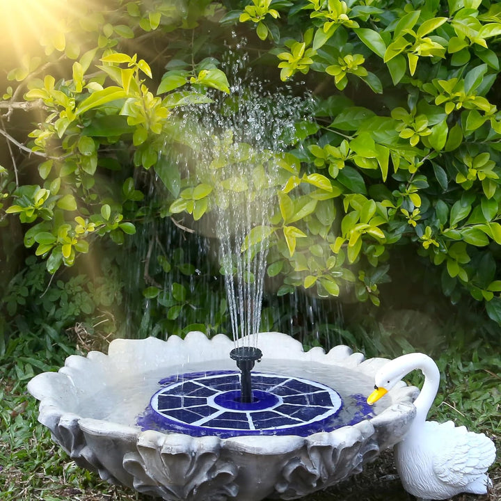AISITIN Solar Springbrunnen für Aussen Verbessert, 3,5W Solar Schwimmender Fontäne Pumpe mit Verschi