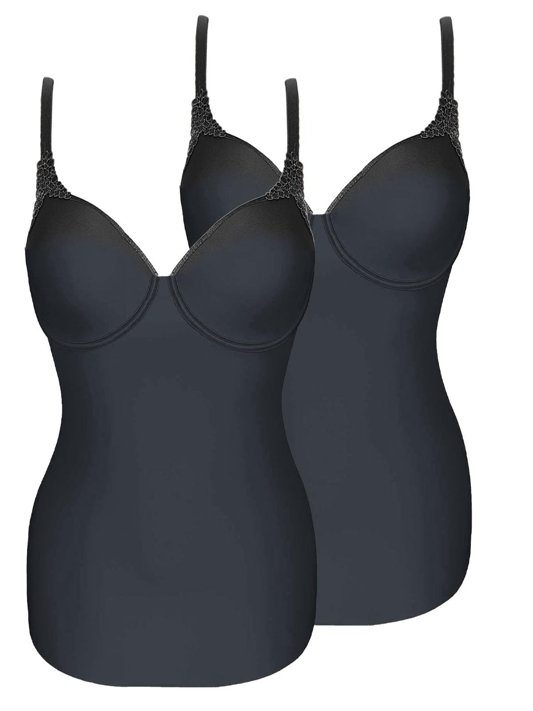 VIANIA! 2er Pack Spacer BH Hemd Carola 181514 75 D Volcano, 75 D Volcano