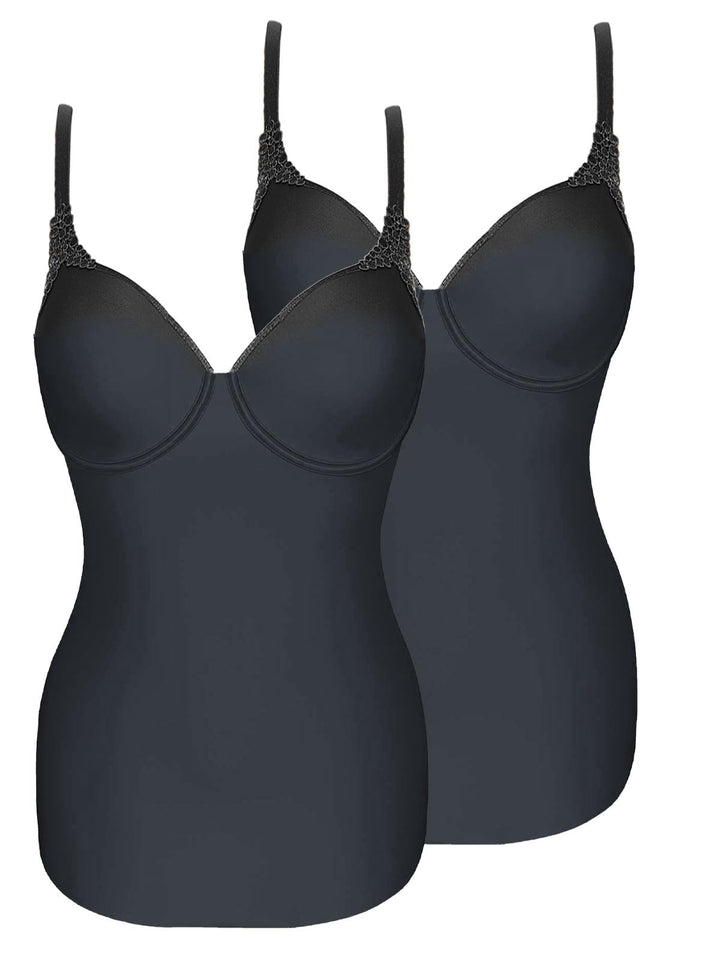 VIANIA! 2er Pack Spacer BH Hemd Carola 181514 75 D Volcano, 75 D Volcano