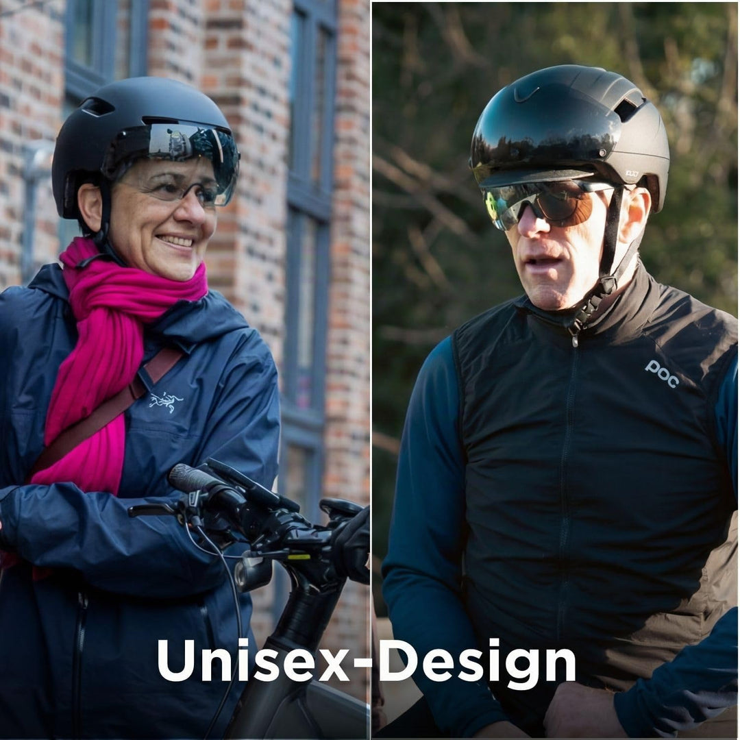 GOOFF Pilot S-Pedelec Helm - Schutz für schnelle E-Bike Fahrten – Fahrradhelm mit Visier und Licht –
