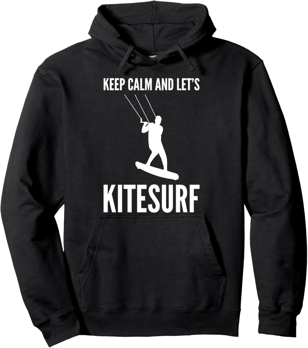 Lass uns kitesurf. Surfer Pullover Hoodie