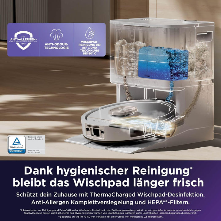 Shark PowerDetect UV Reveal Saug- &amp; Wischroboter, StainDetect, DirtDetect | selbstentleerende Ladest