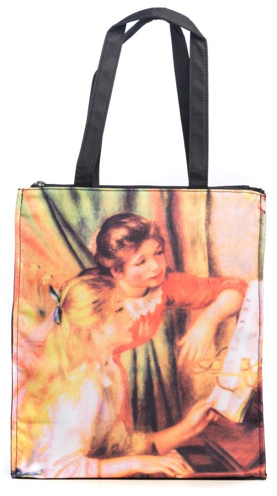 LUCKYWEATHER Shopper Einkaufstasche Twin Double Bag Damen Motiv Renoir YOUNG GIRLS AT THE PIANO I Sh