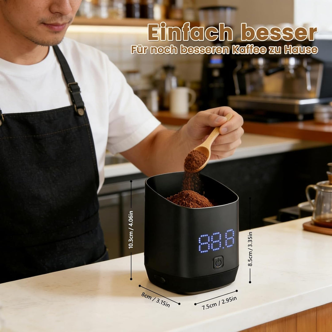 Kaffeewaage 500g/0,1g, Digitale Espresso Waage mit LED Display, Wiederaufladbare Feinwaage Kaffee mi