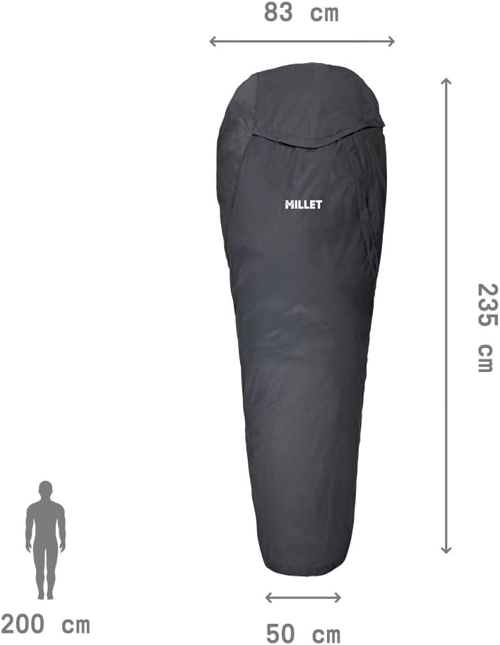 MILLET Bivy Trekkingschlafsack Einzigartige Grösse Grau Neues Logo, Einzigartige Größe Gra