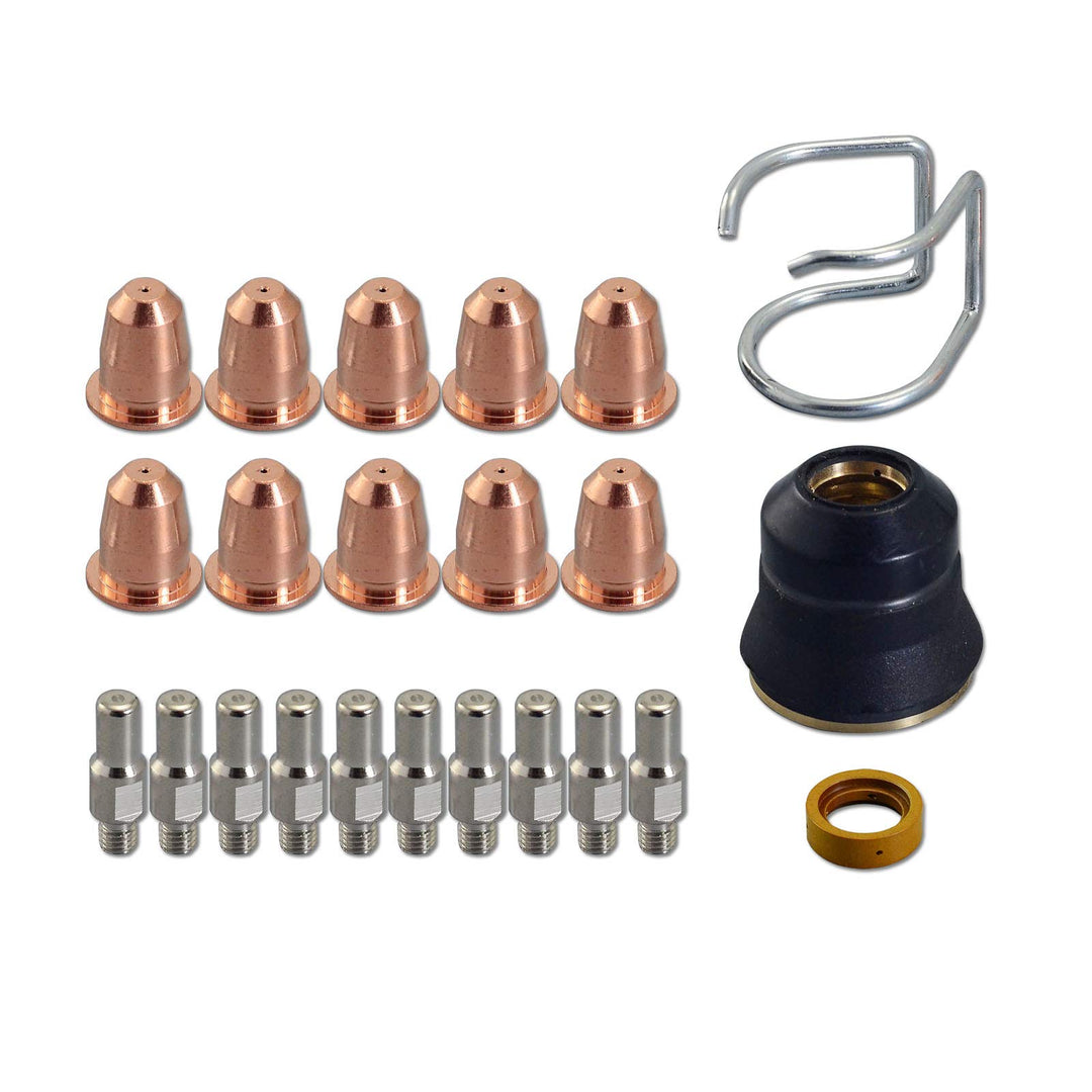 RIVERWELD 23pcs Plasma Elektroden PR0110 Düse 0,8 PD0116-08 Schild Tasse PC0116 Diffusor PE0106 Spac
