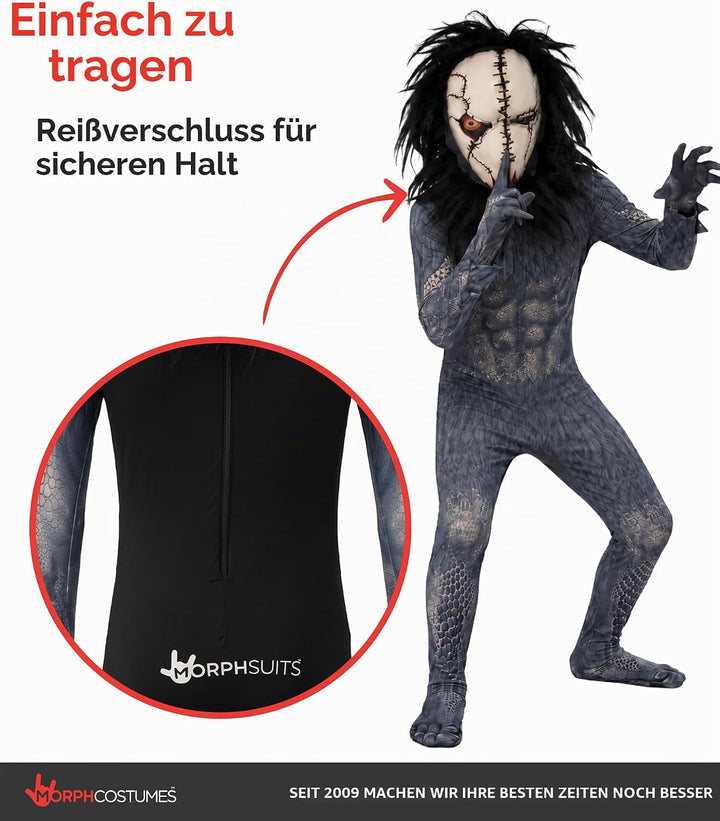 Morphsuits Kinder Seed Eater, Halloween Kinder, Halloween, Halloween Kostüm Monster, Schwarz Monster