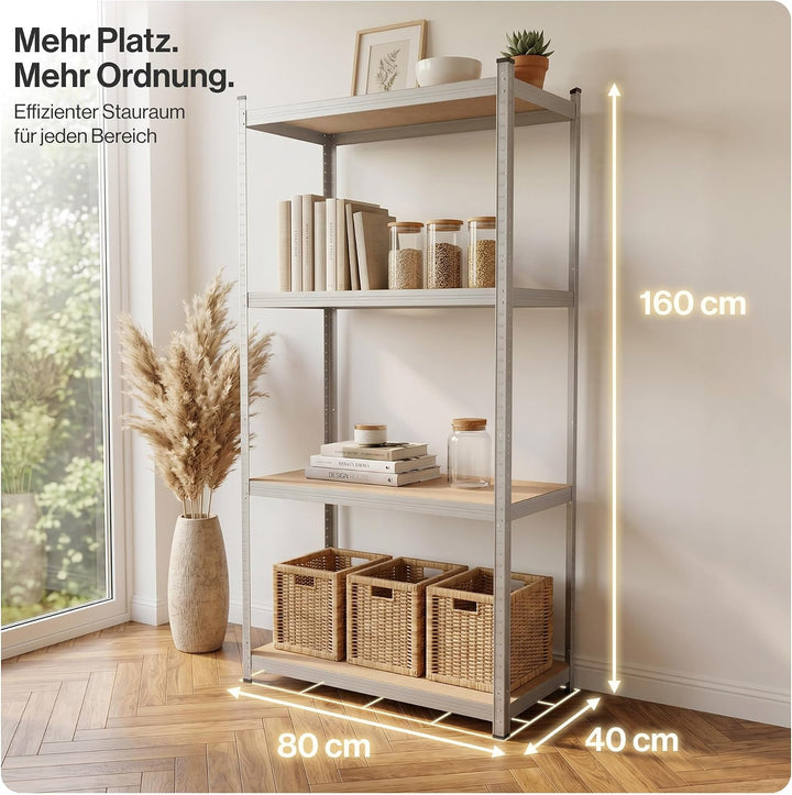Panorama24 Lagerregal verzinkt belastbar bis 320kg - Masse: 160 x 80 x 40 cm, Regal Kellerregal Stec