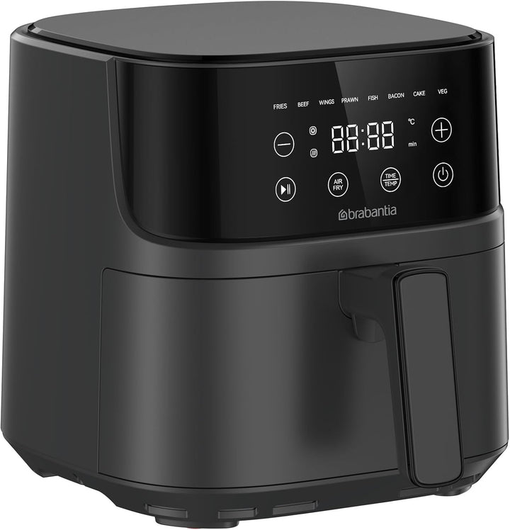 Brabantia Airfryer, XL, 4 Liter, 1700 Watt, 80–200°C, PFAS-frei, für 4 Personen, 8 Kochprogramme, Di