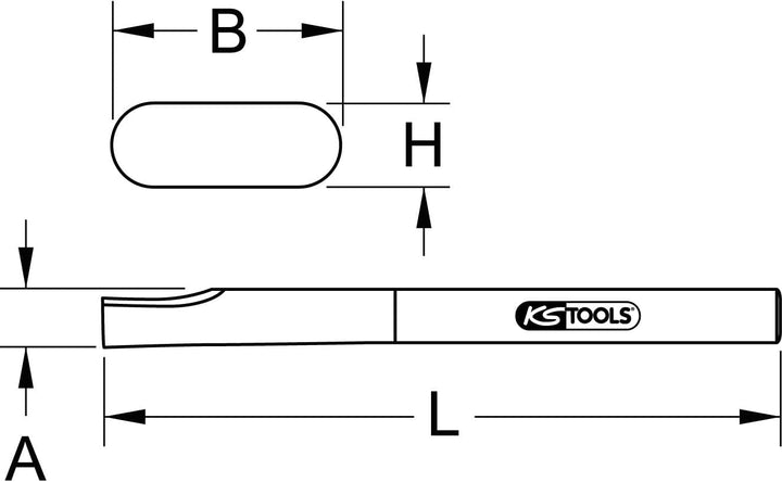 KS Tools 140.2162 Karosserie-Trennmeissel, 300mm