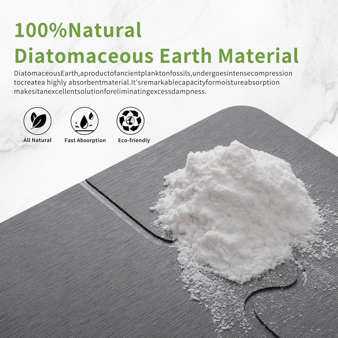 Diatomite Stone Bath Mat - Faltbar Steinmatte Badezimmer - Stein Badematte - Duschvorleger Schnelltr