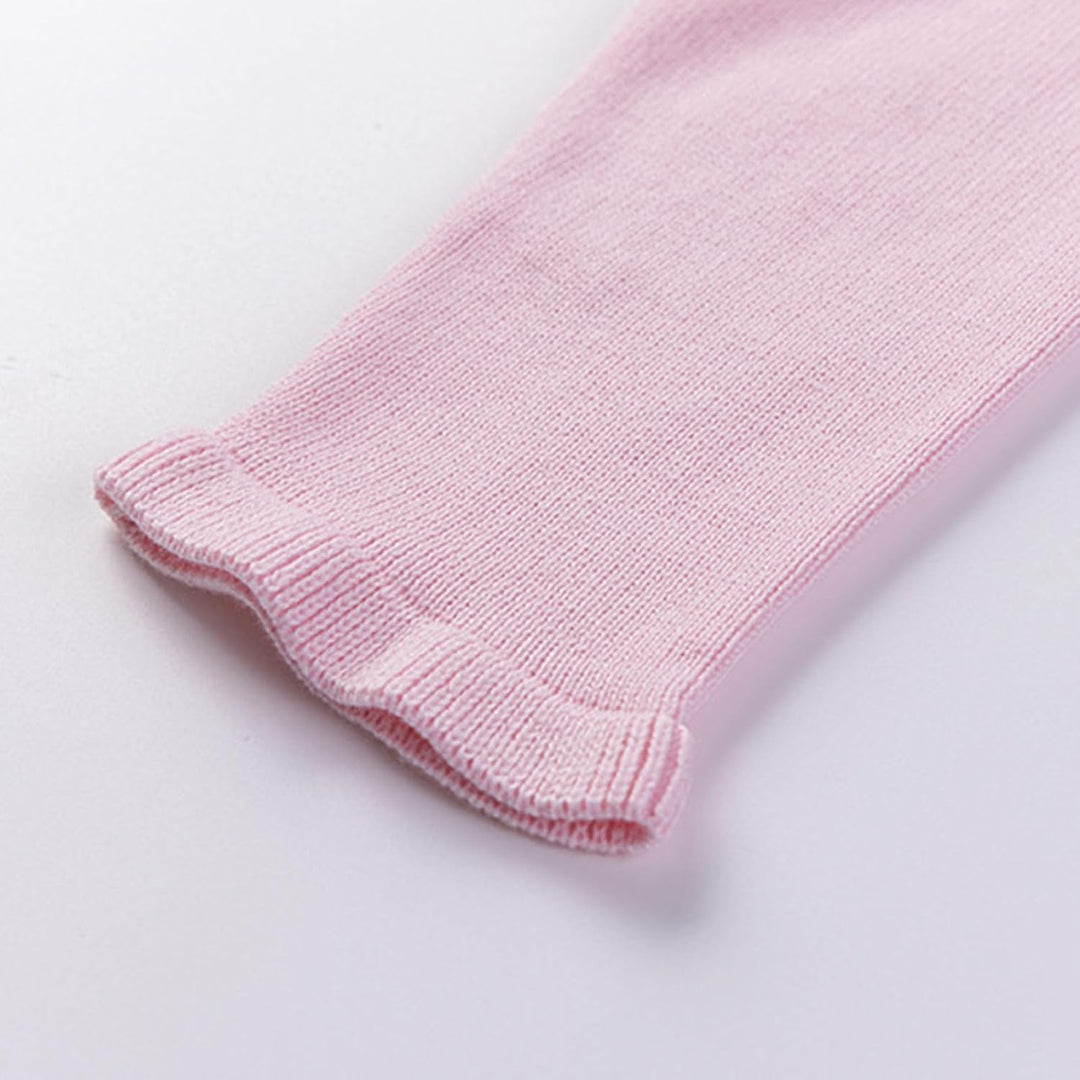 Strickjacke Mädchen Kinder Basic Bolero Kommunion Cardigan Bolero Jäckchen Lange Ärmel Mädchen #10 P