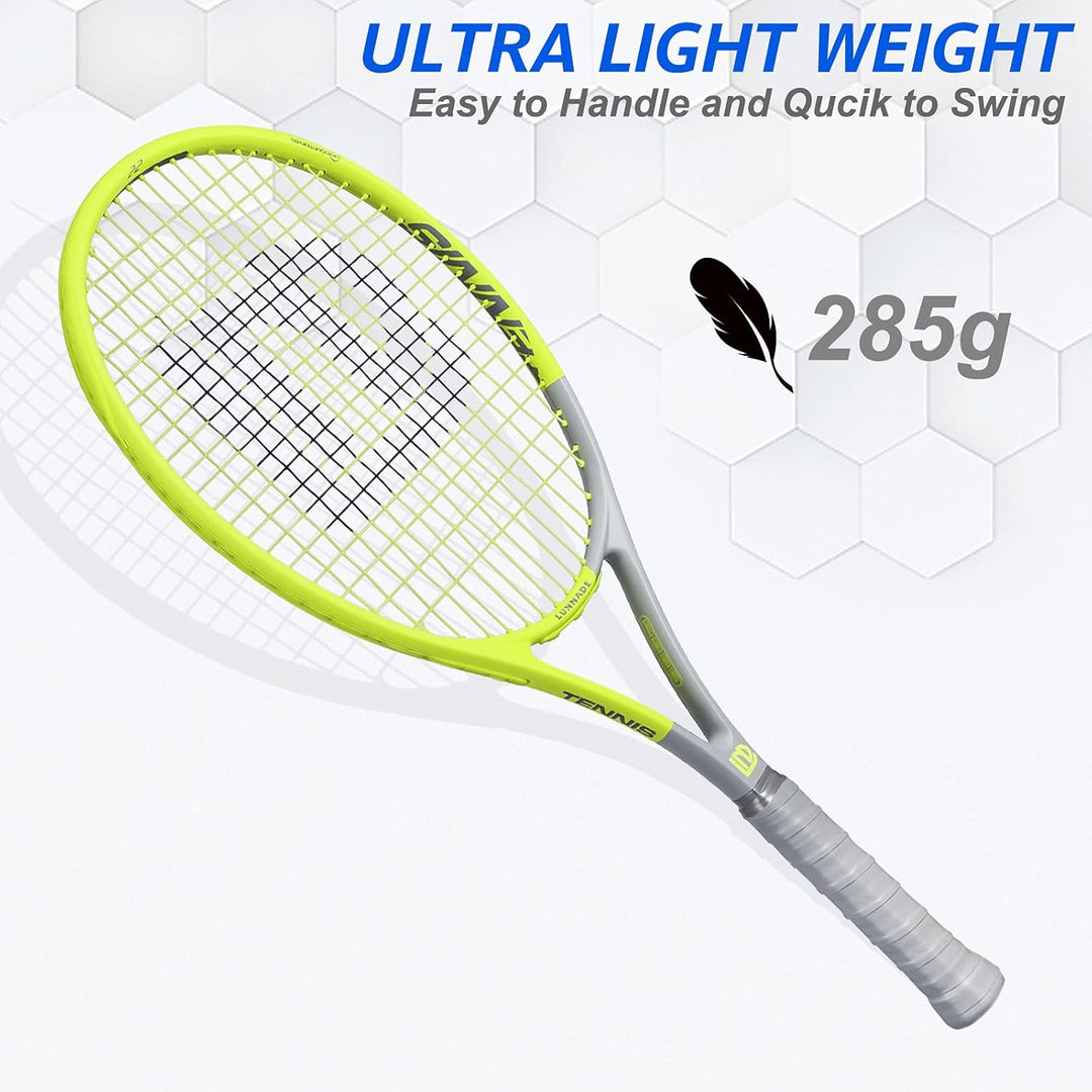 LUNNADE Tennisschläger für Erwachsene, 27 Zoll Leicht Tennisschläger mit Hülle, Geeignet für Damen H