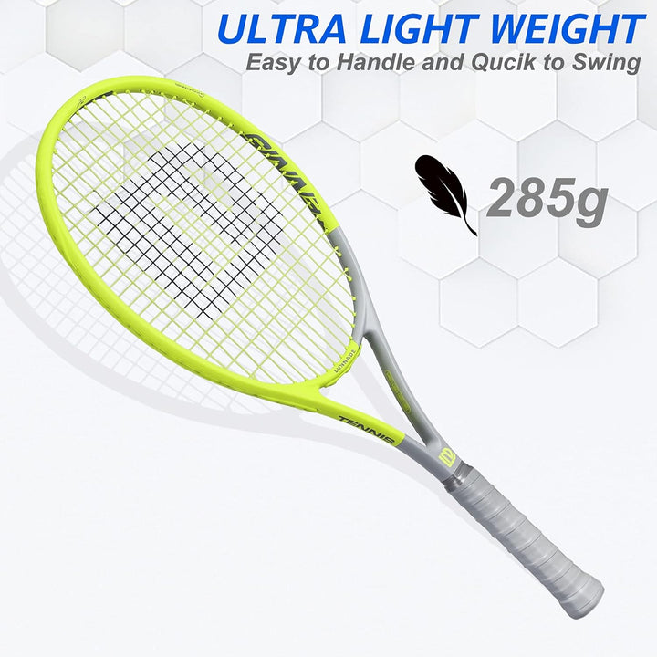 LUNNADE Tennisschläger für Erwachsene, 27 Zoll Leicht Tennisschläger mit Hülle, Geeignet für Damen H