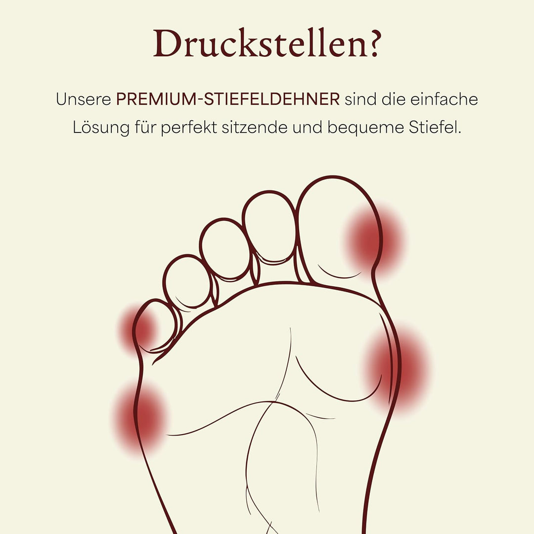 Langer &amp; Messmer Schuhdehner für Herren gegen drückende Schuhe oder Stiefel - gefertigt aus massivem