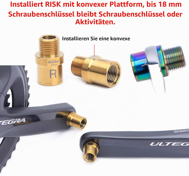 Bike Pedal Spacer Extender, Hochleistungs-Titanlegierung 9/16 "Pedaladapter Spacer Fit Bike SPD MT M