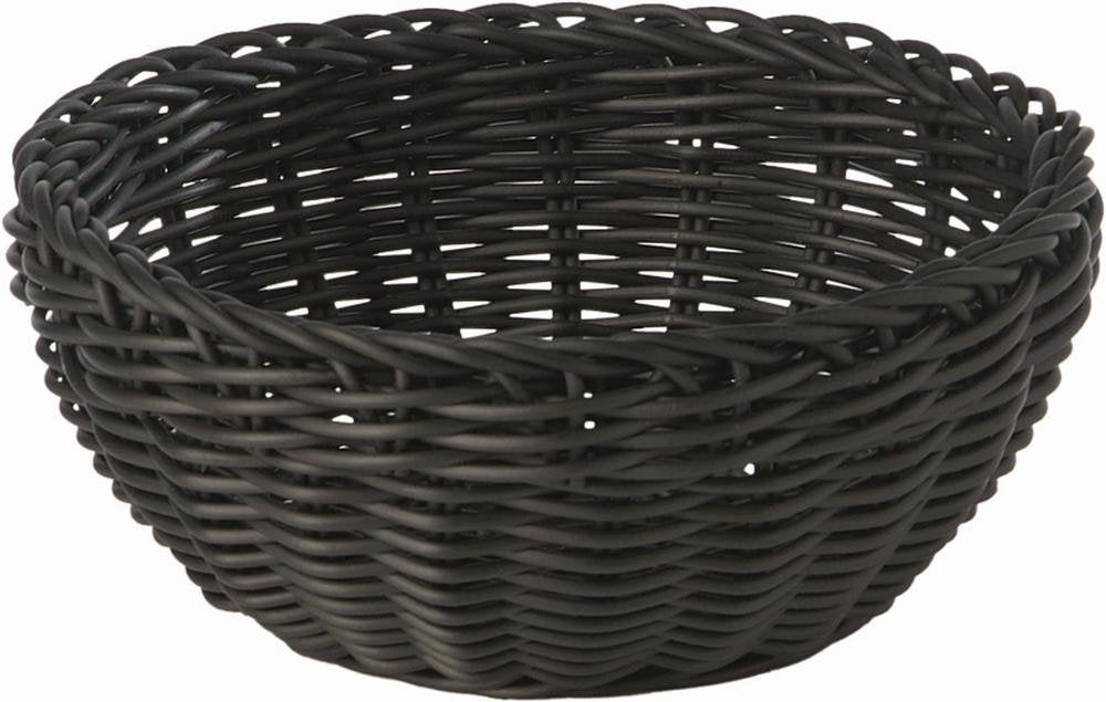 APS Korb, rund „Profiline", schwarzes Körbchen, Flechtkorb, Korb aus Polypropylen, Durchmesser Ø 20