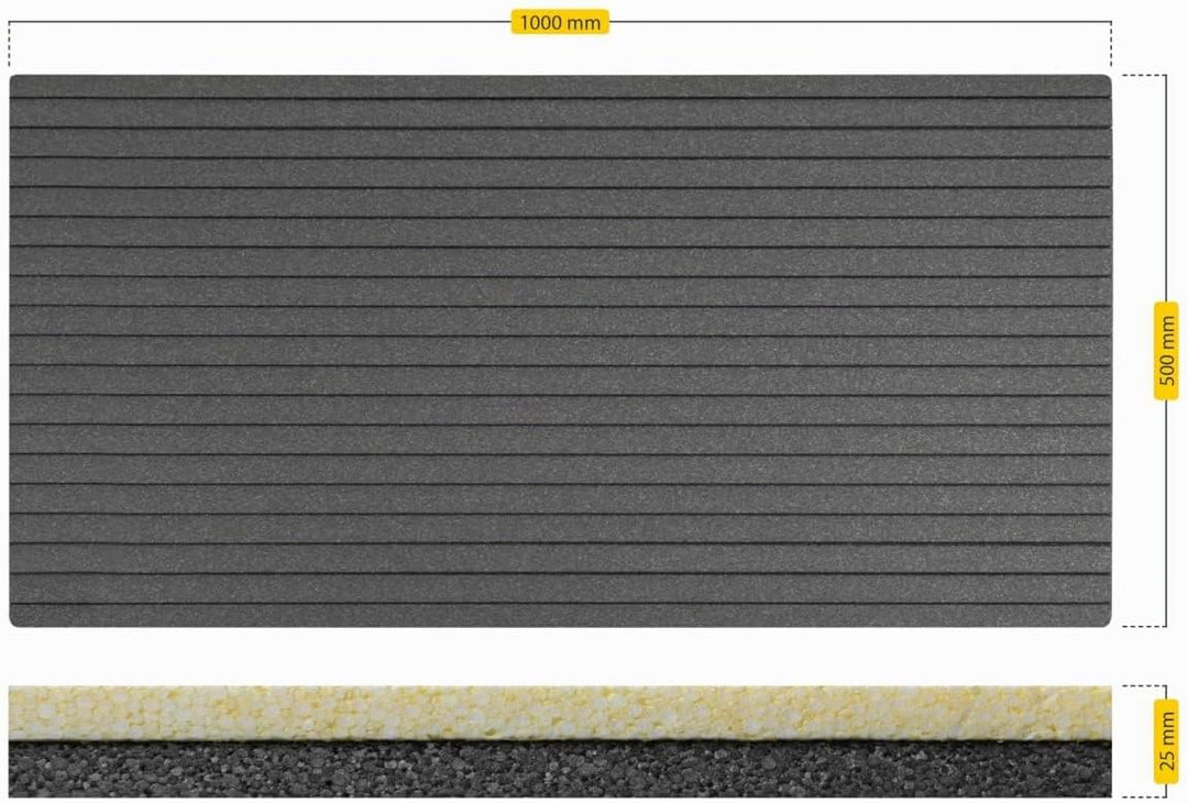 Schellenberg 66256 Rolladendämmung, ernergiespar Wärmedämmung für Rolladen, 100 x 50 cm/ 25 mm Stärk