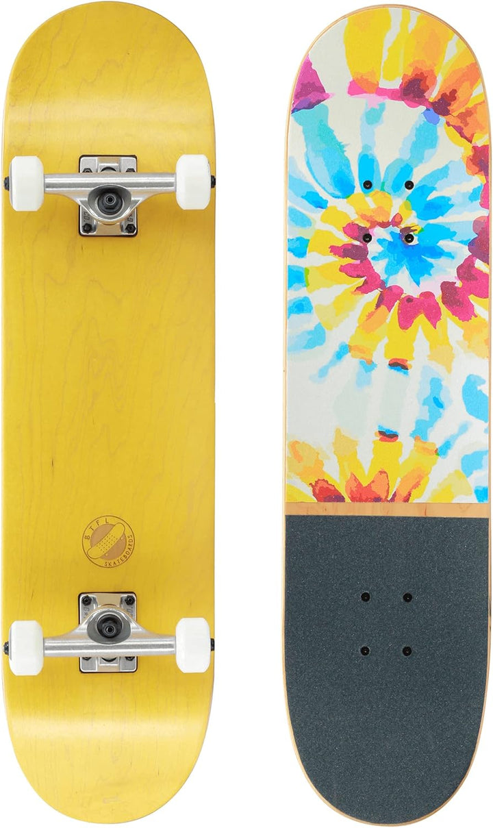 BTFL Komplettboard, Skateboard Deck 8.125" mit ABEC 9 Kugellager für Anfänger und Fortgeschrittene,
