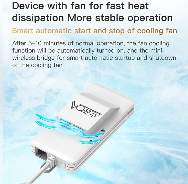 Vonets VAP11AC 2.4G+ 5G WiFi Bridge/Wireless Signal Repeater/WiFi to Wired, mit 5V/2A Power Adapter