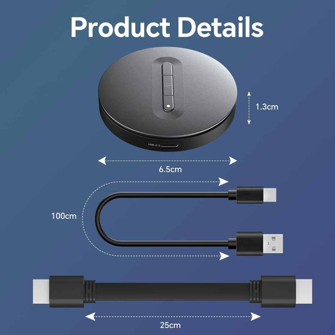 Miracast Dongle DLNA AirPlay HDMI Display Adapter Wireless Plug & Play Streaming Video und Audio von