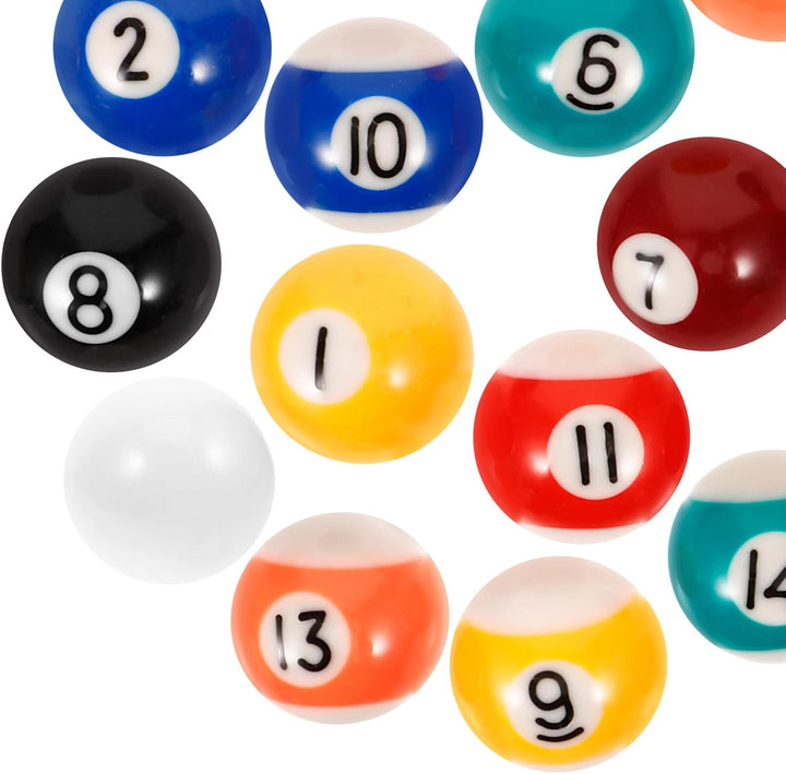 Toddmomy Mini Resin Billardkugeln,Mini Pool Ball Billard Set 32mm Umweltfreundliche Billard Kugel Se