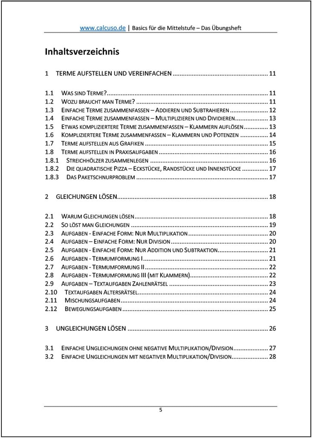 Mathe ohne Angst. Basics für die Mittelstufe - Übungsheft Mathematik von der 7. bis 10. Klasse