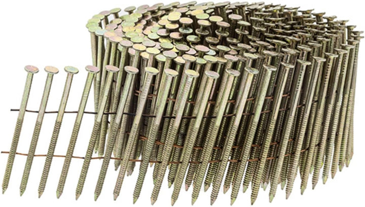 15° Coilnägel - 2,5x50mm, 9.000 stück, Ringnägel für Druckluft-Nagler, Ring/verzinkt, für fast alle