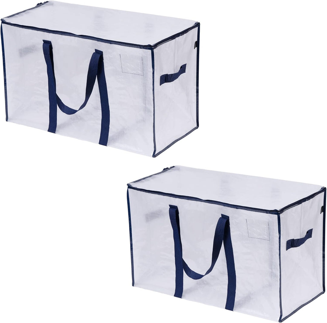 VENO 2-er Pack extra grosse Reisetaschen mit Reissverschlüssen, strapazierfähig, Umzugsbox-Alternati