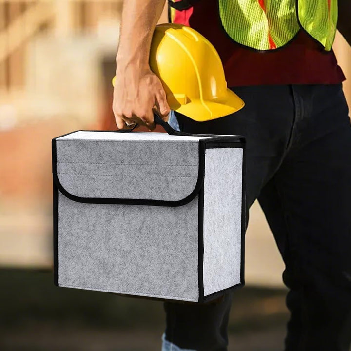 Auto Organizer Toolbag Kofferraum mit Klett Fixierung - 2 Stück Kofferraumtasche für Werkzeug & Auto